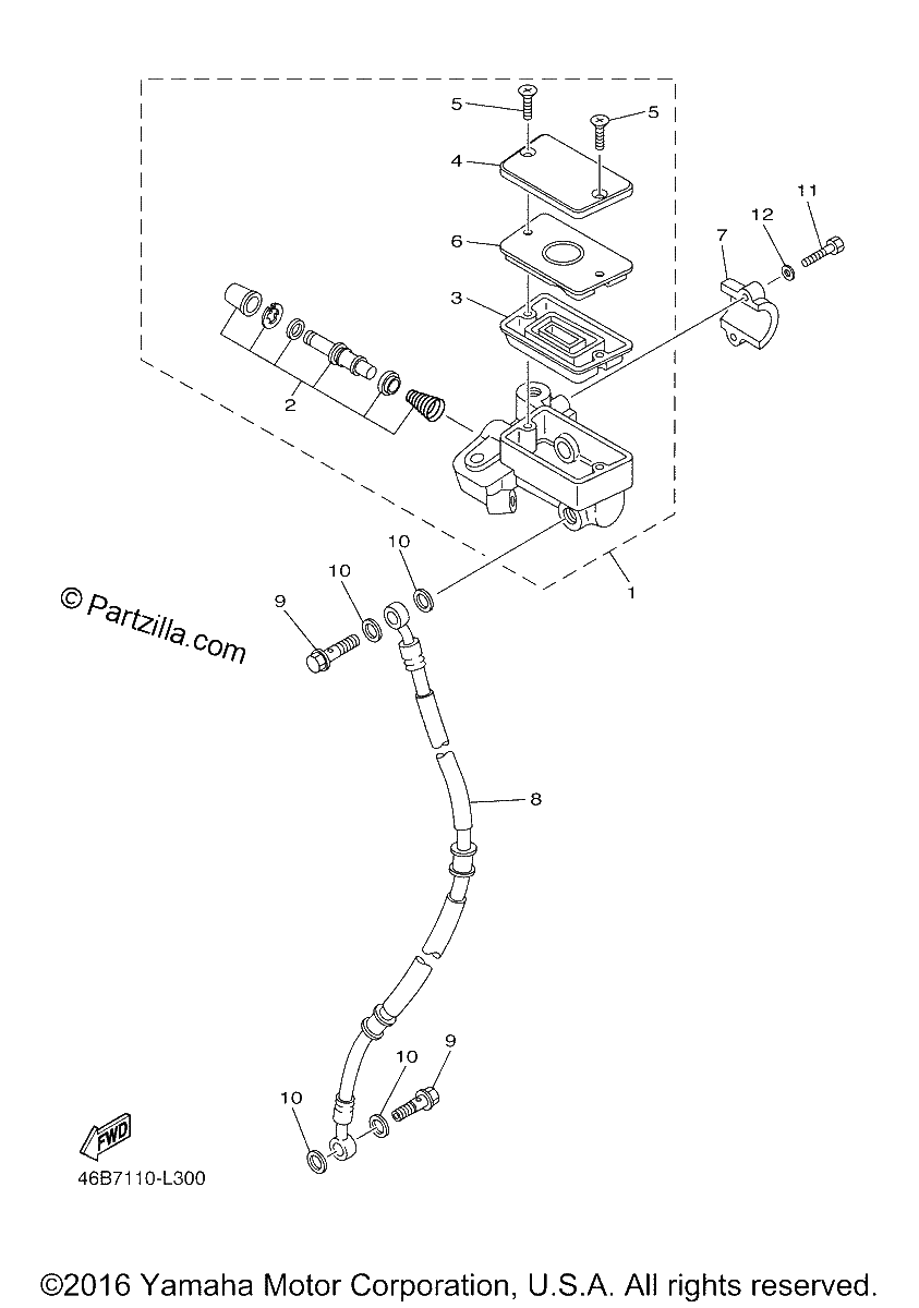 Diagrama de FRONT MASTER CYLINDER