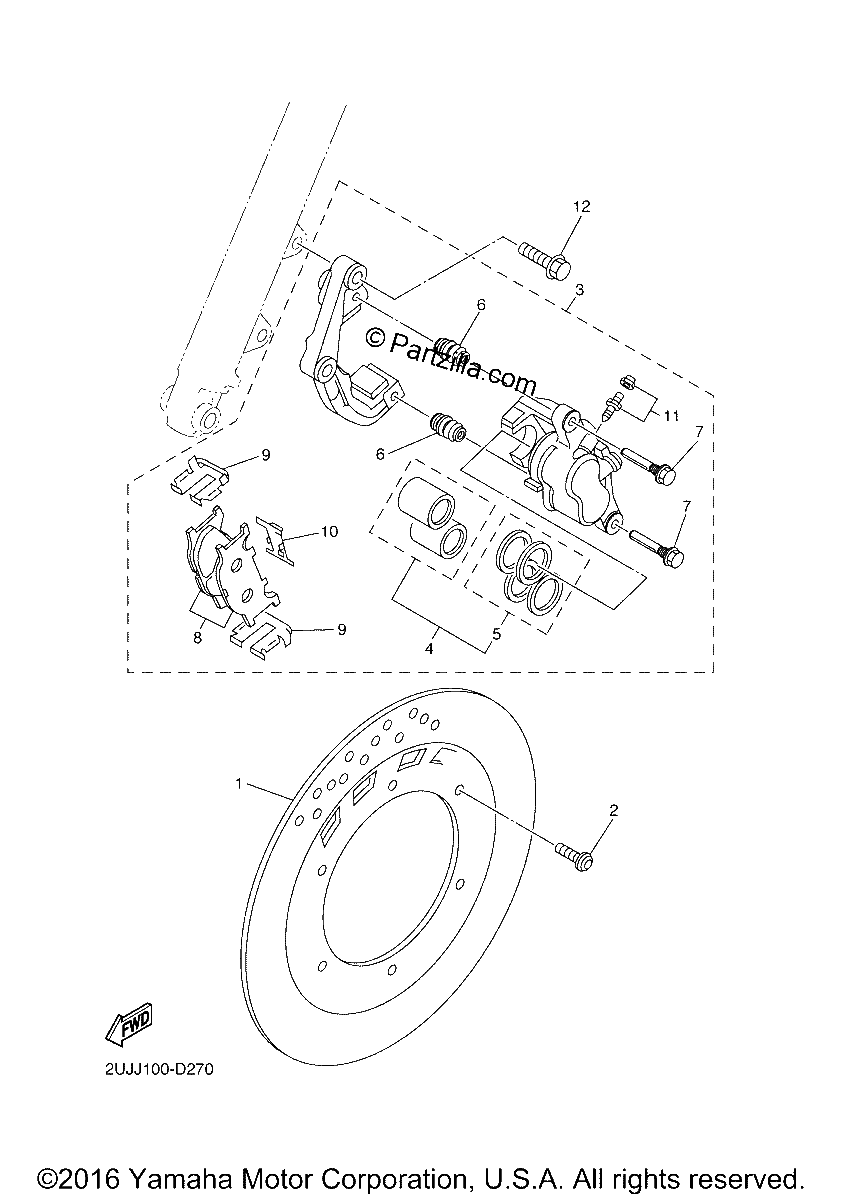Diagrama de FRONT BRAKE CALIPER