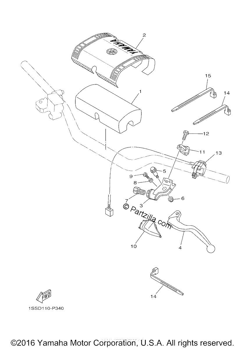 Diagrama de HANDLE SWITCH LEVER