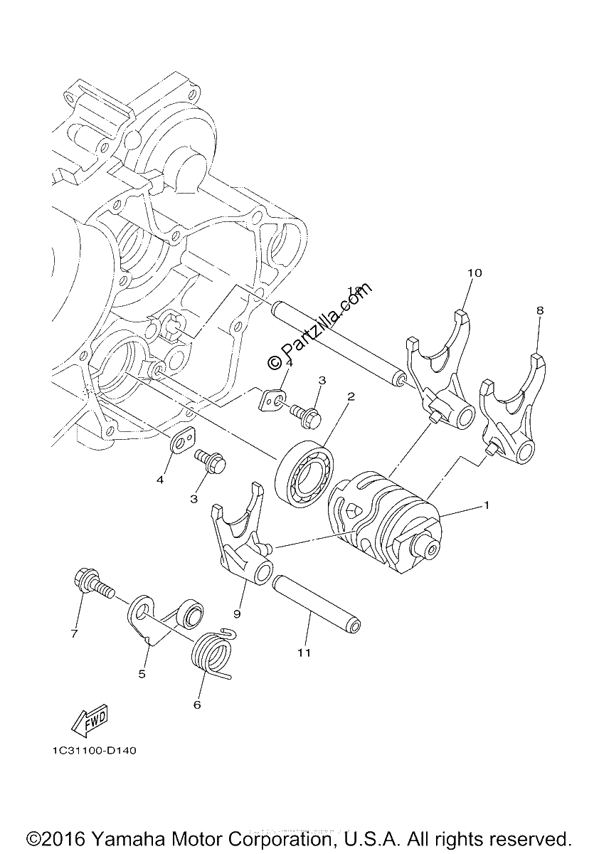 Diagrama de SHIFT CAM FORK