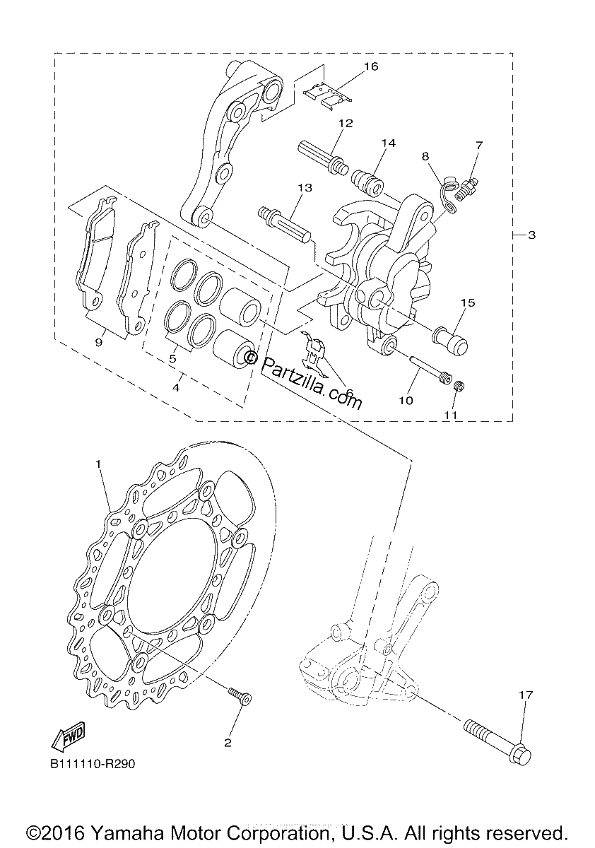 Diagrama de FRONT BRAKE CALIPER