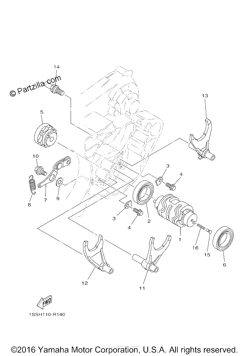 Diagrama de SHIFT CAM FORK