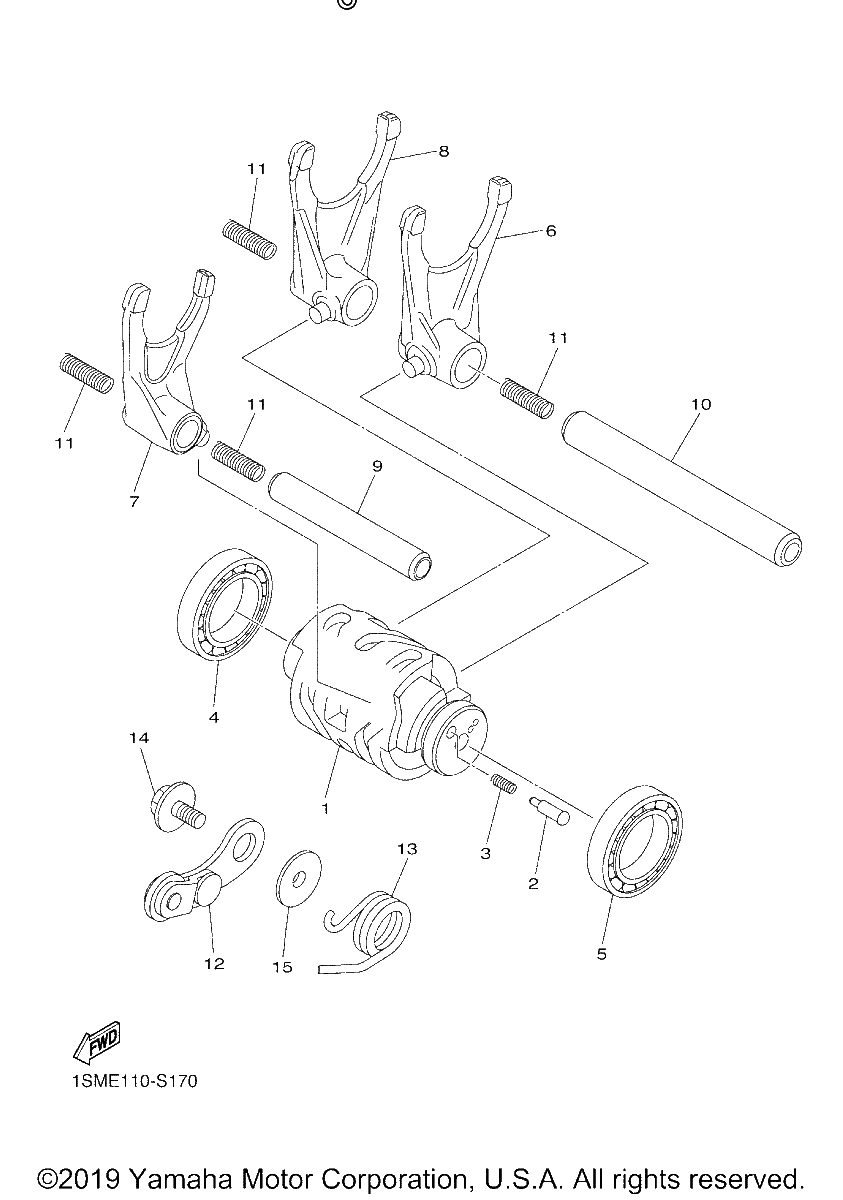 Diagrama de SHIFT CAM FORK