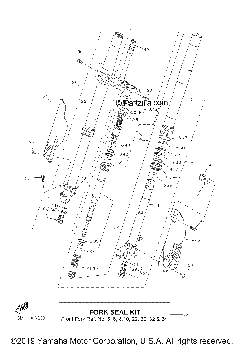 Diagrama de FRONT FORK