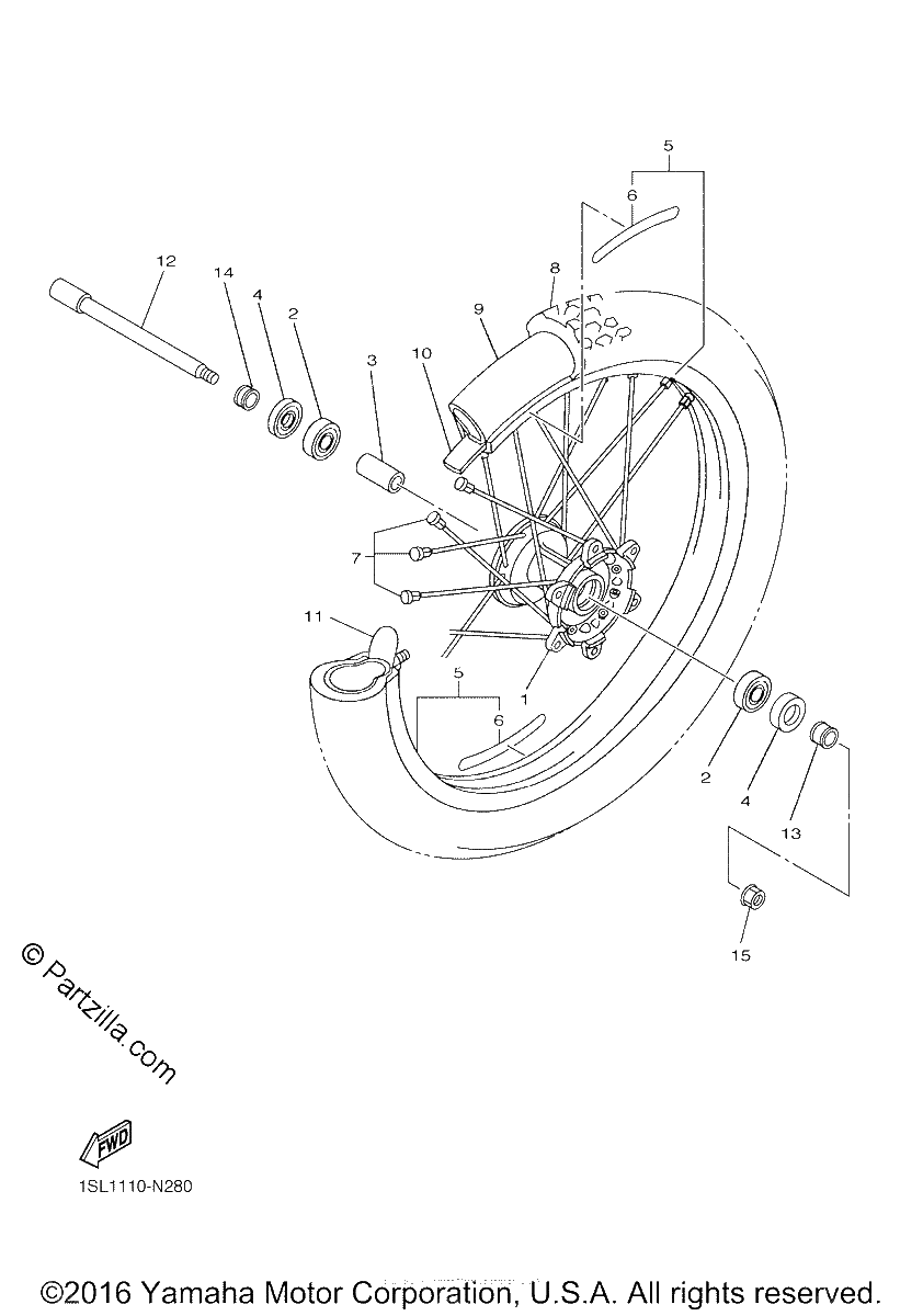 Diagrama de FRONT WHEEL