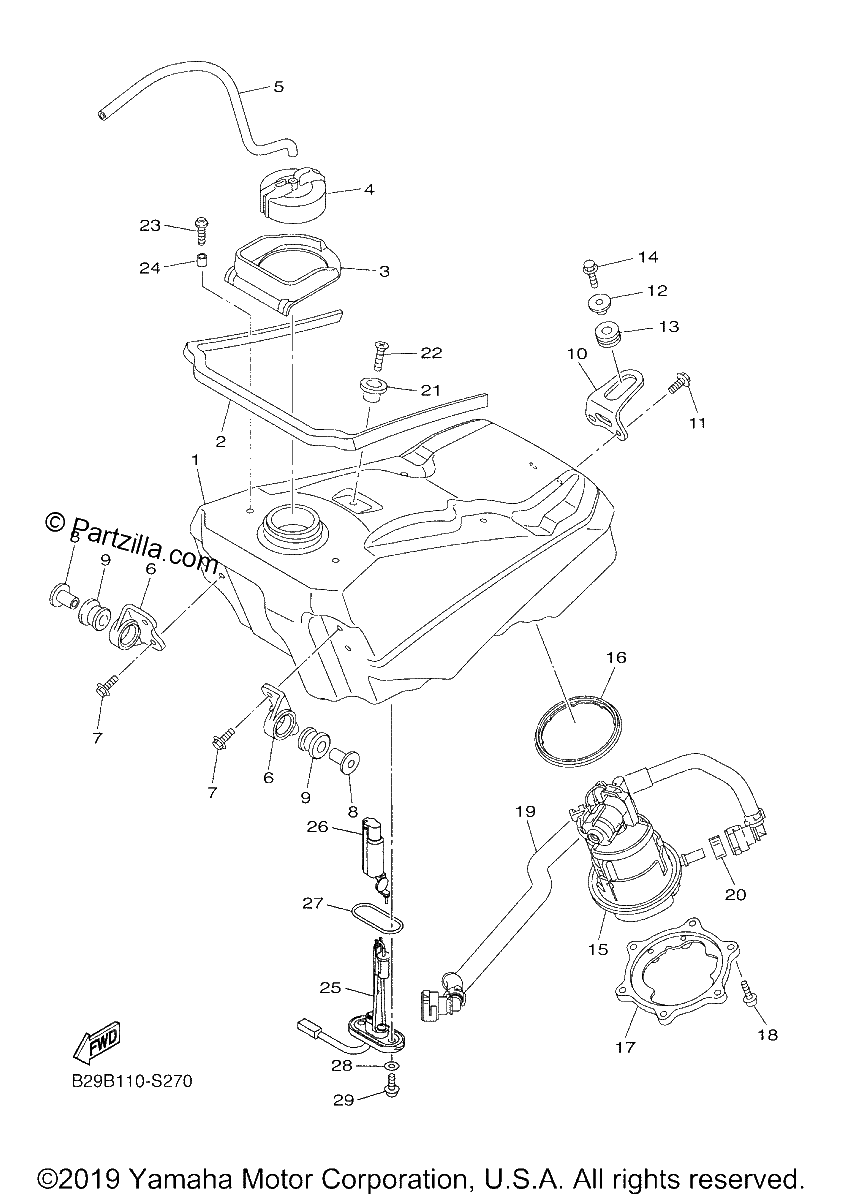 Diagrama de FUEL TANK