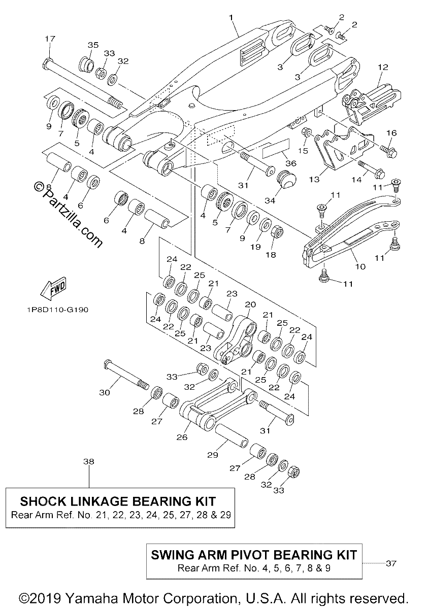 Diagrama de REAR ARM
