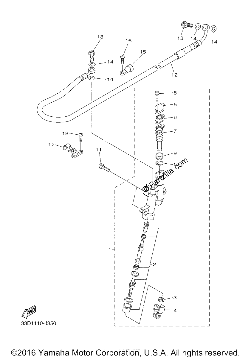 Diagrama de REAR MASTER CYLINDER