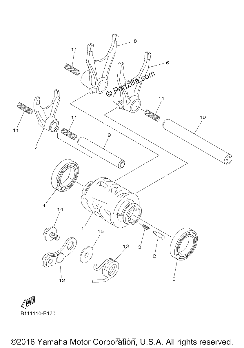 Diagrama de SHIFT CAM FORK