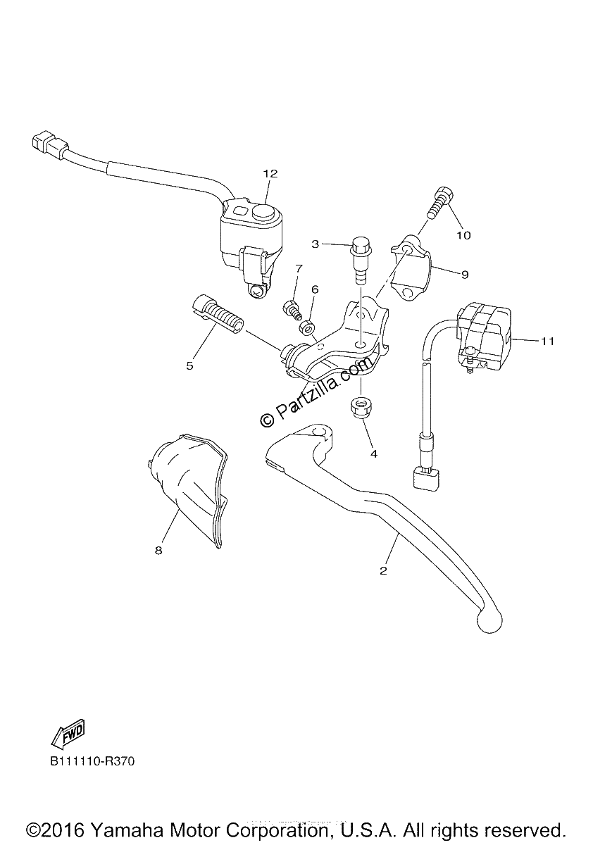Diagrama de HANDLE SWITCH LEVER