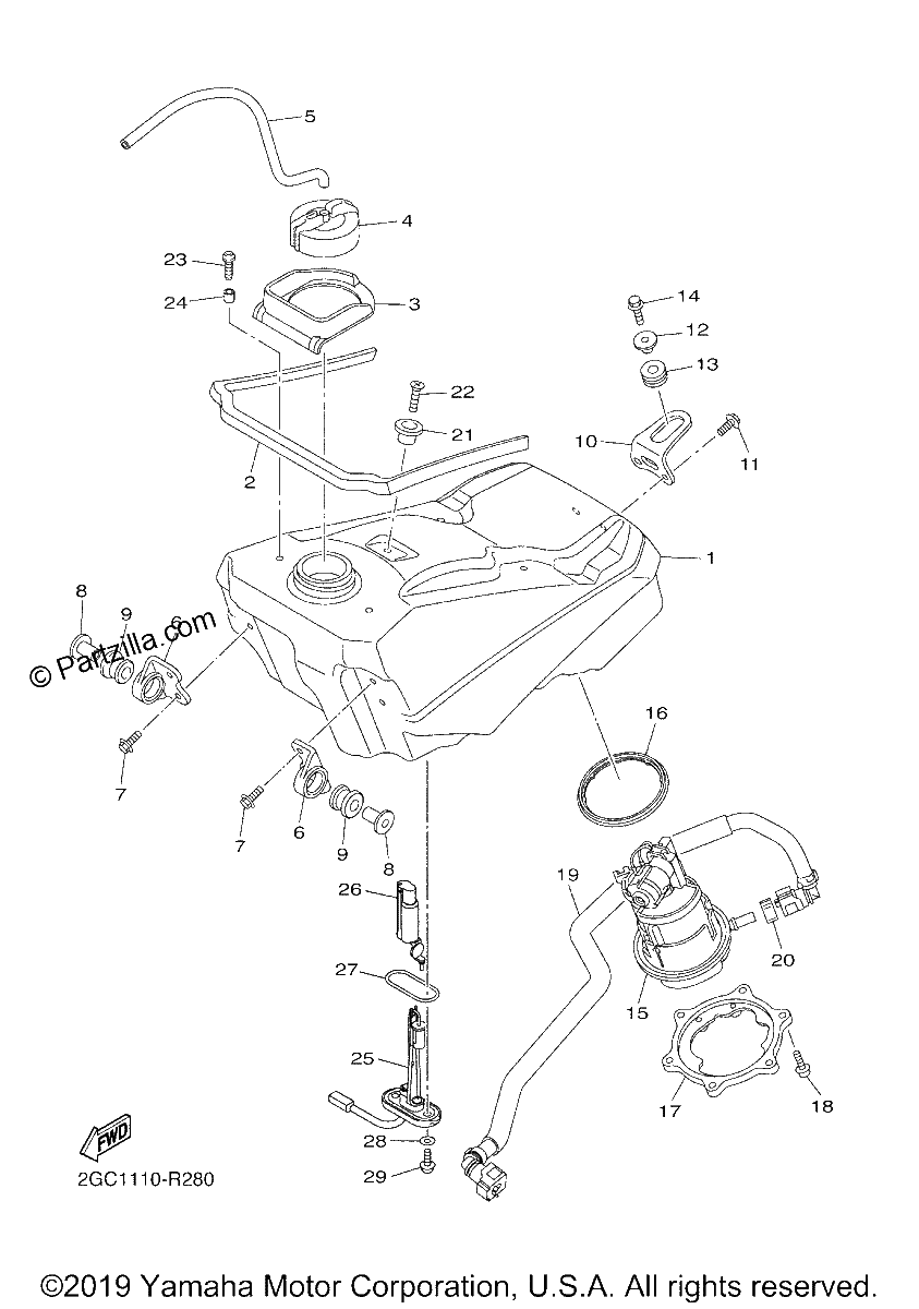 Diagrama de FUEL TANK