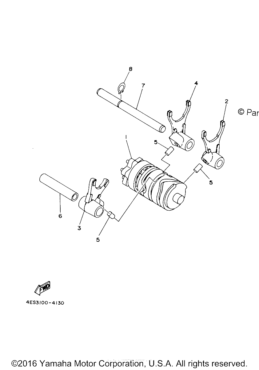 Diagrama de SHIFT CAM FORK