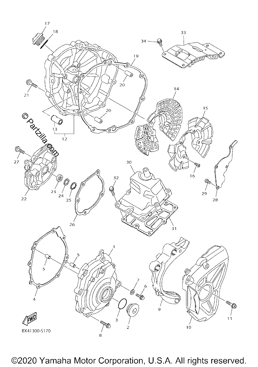 Diagrama de CRANKCASE COVER 1