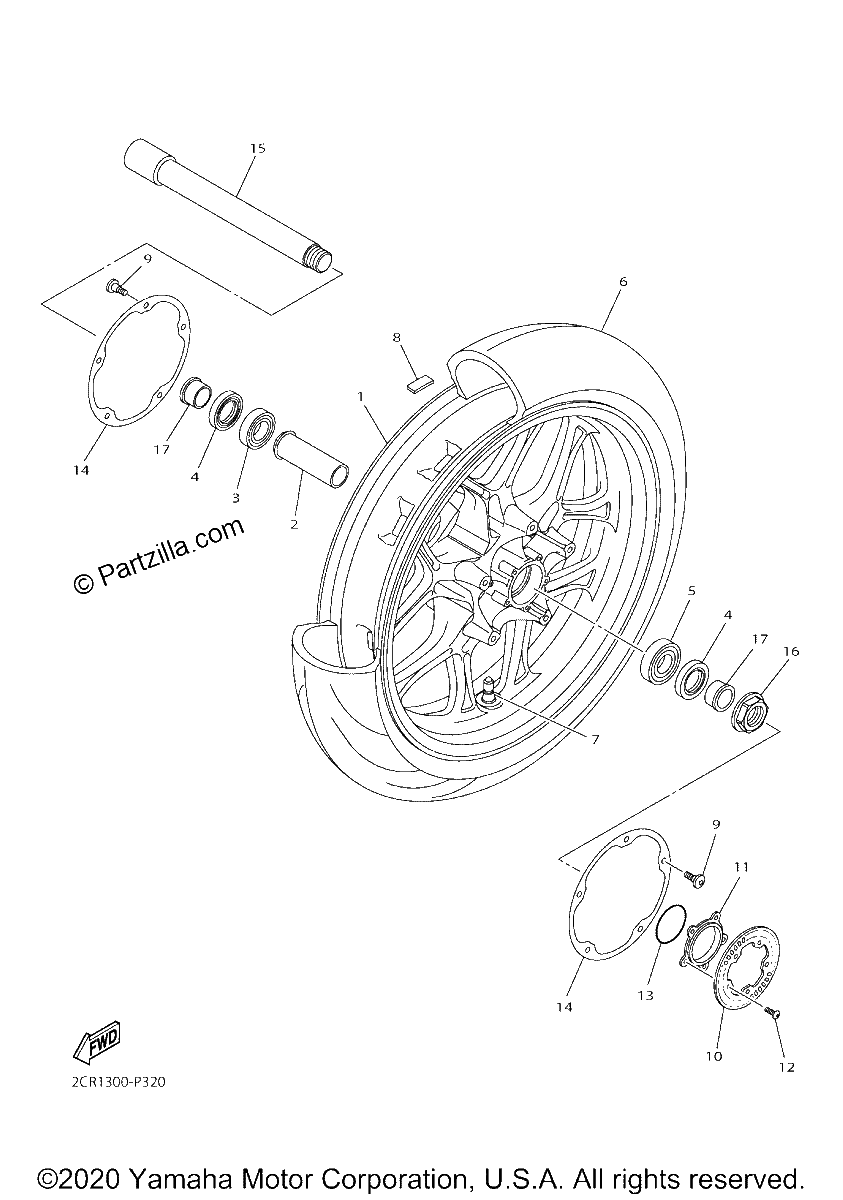 Diagrama de FRONT WHEEL