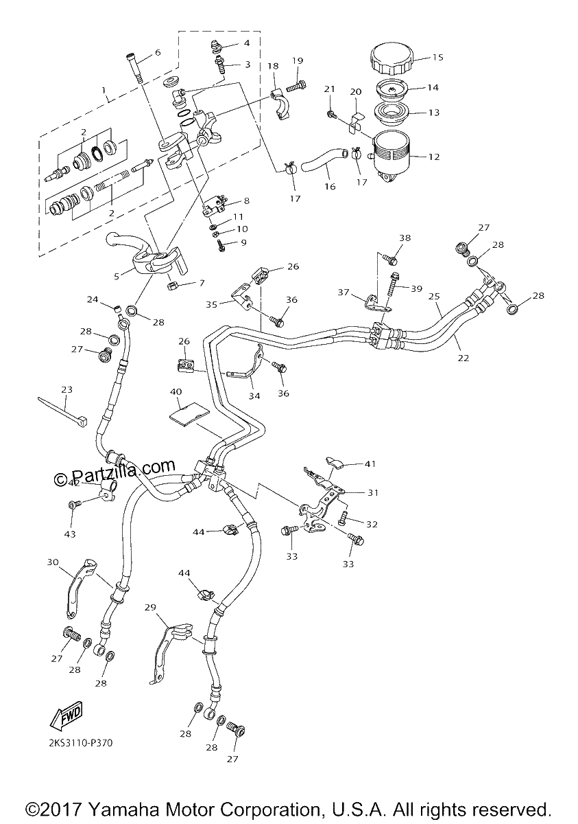 Diagrama de FRONT MASTER CYLINDER