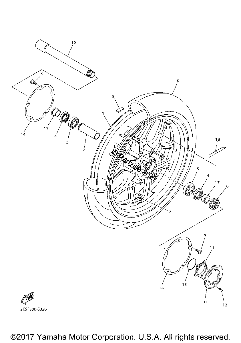 Diagrama de FRONT WHEEL
