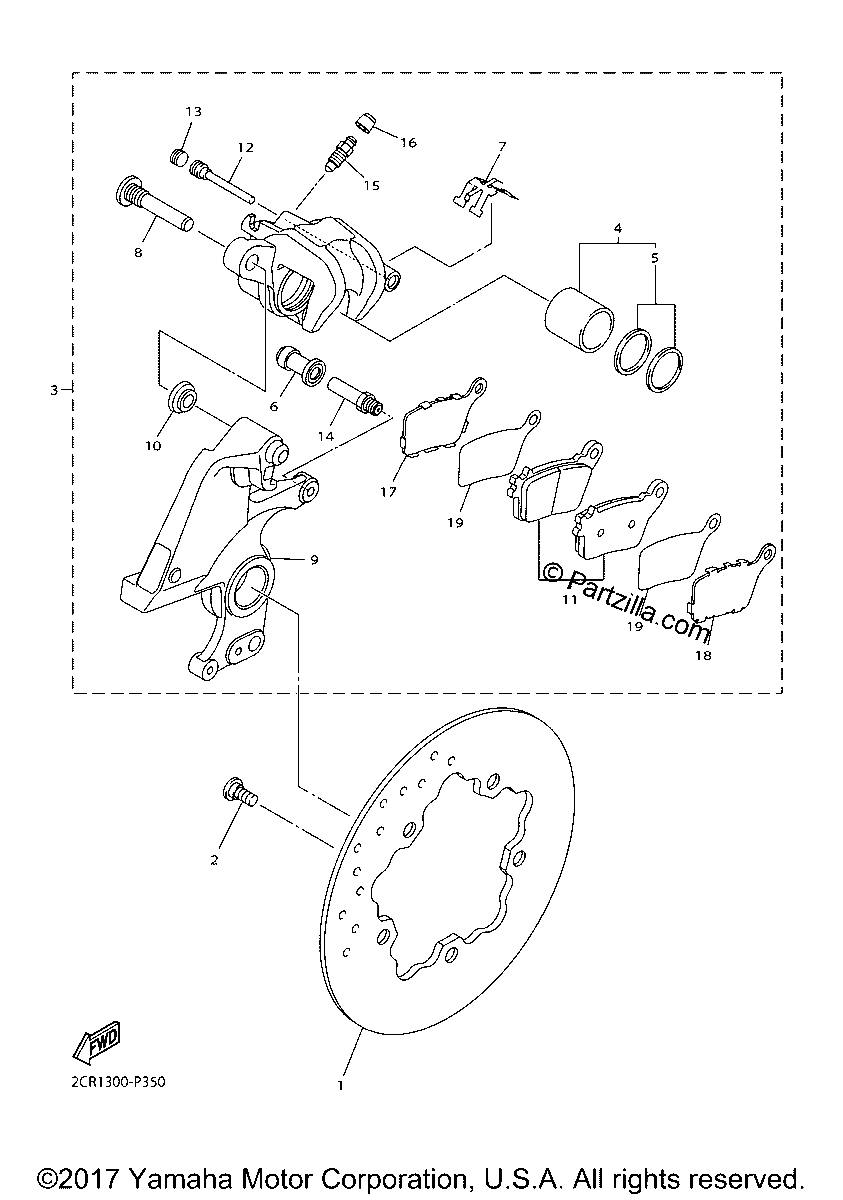 Diagrama de REAR BRAKE CALIPER