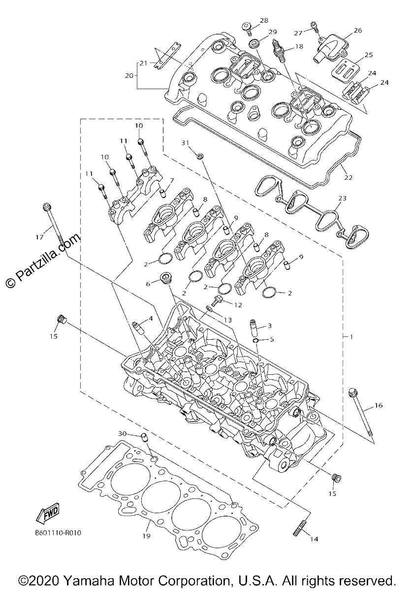 Diagrama de CYLINDER HEAD