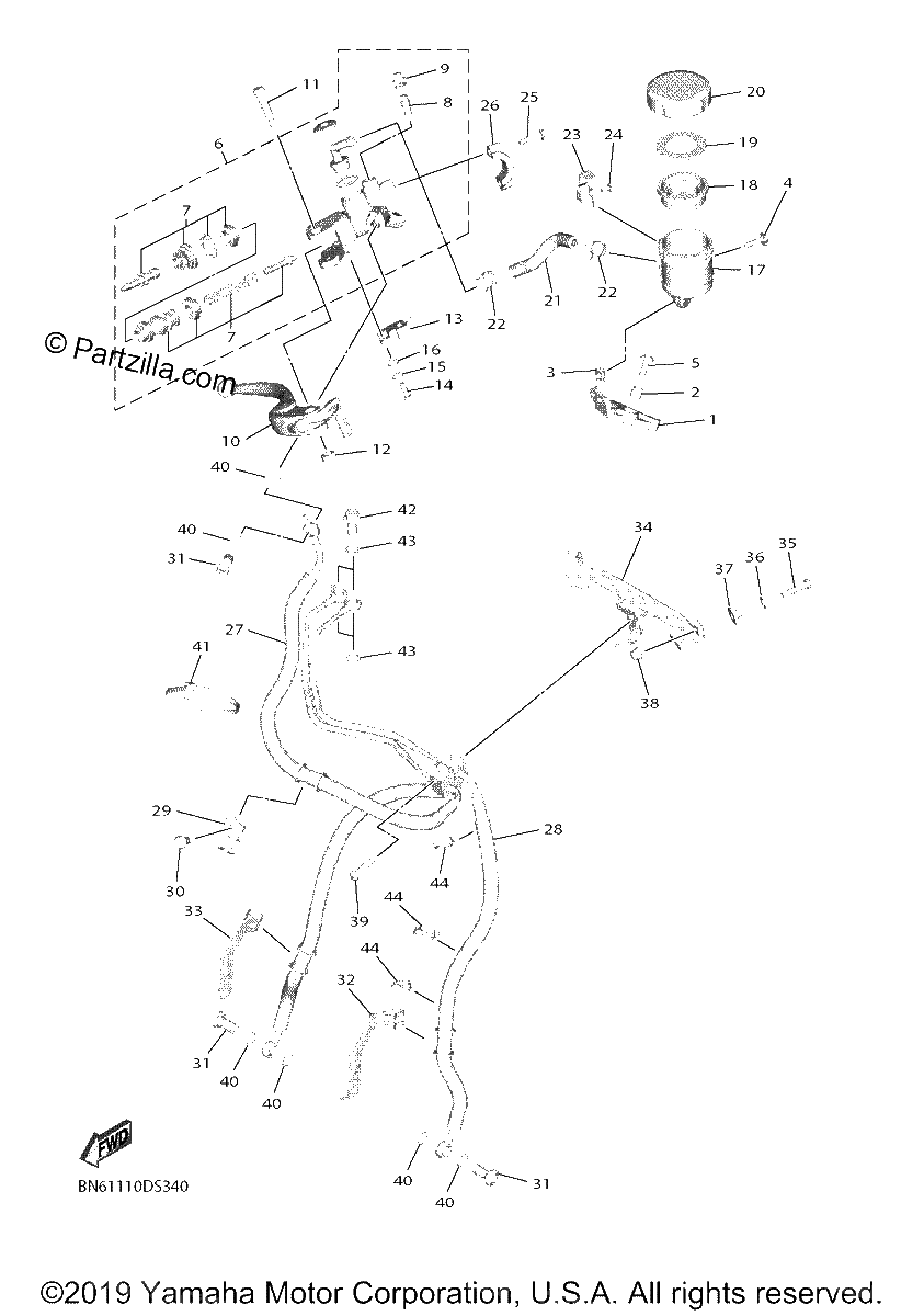 Diagrama de FRONT MASTER CYLINDER