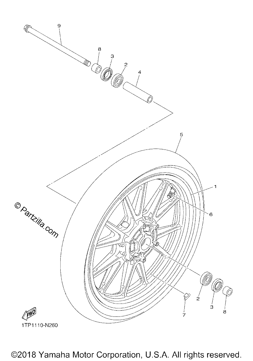Diagrama de FRONT WHEEL