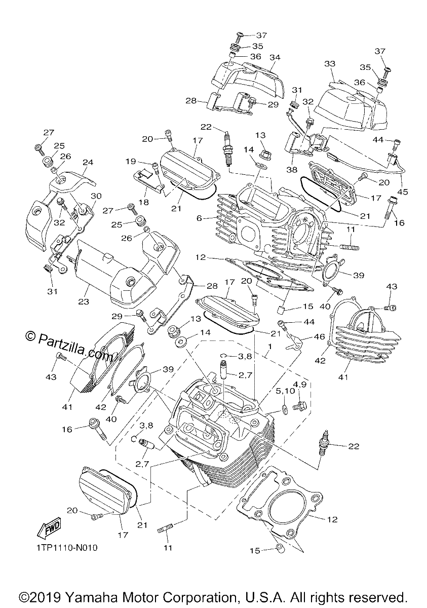 Diagrama de CYLINDER HEAD