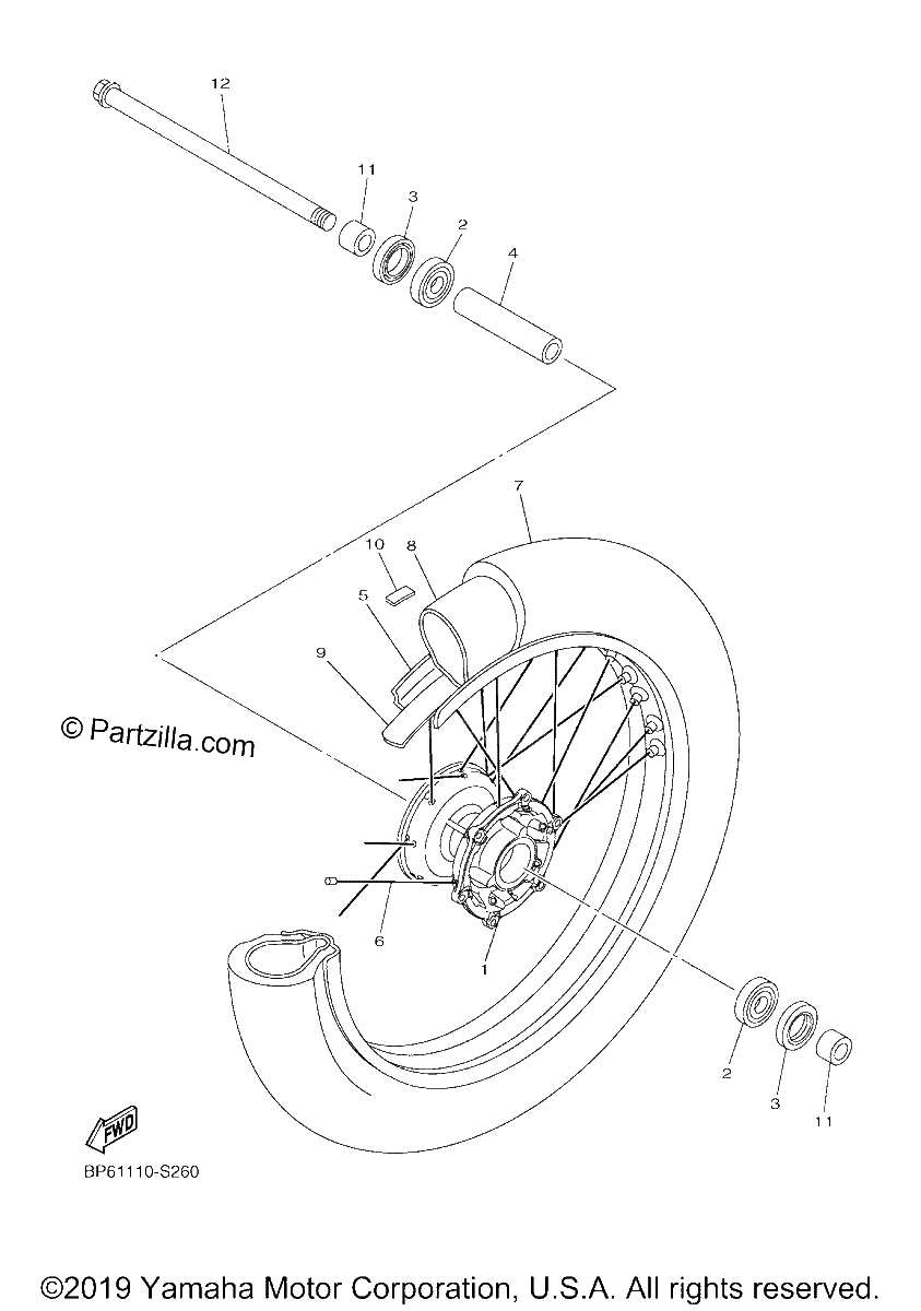Diagrama de FRONT WHEEL