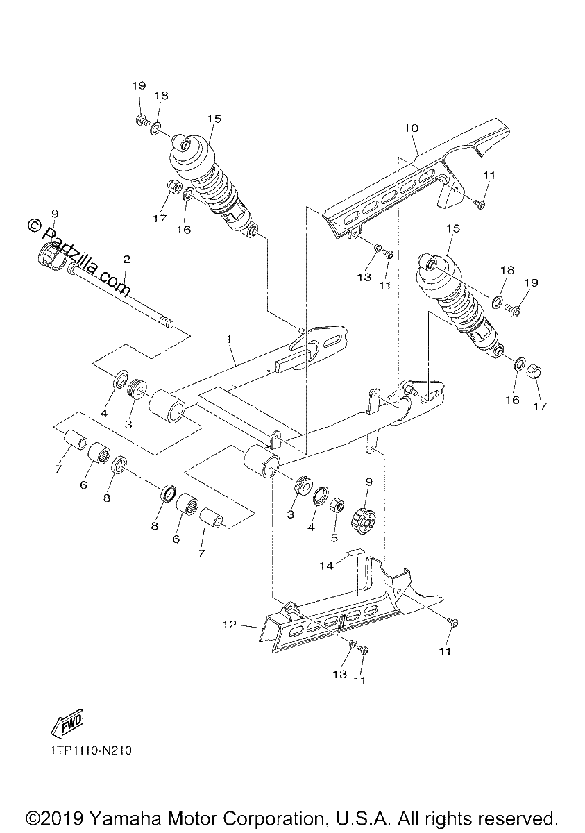 Diagrama de REAR ARM SUSPENSION