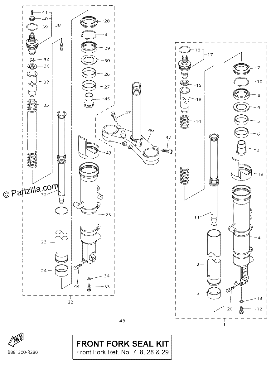 Diagrama de FRONT FORK