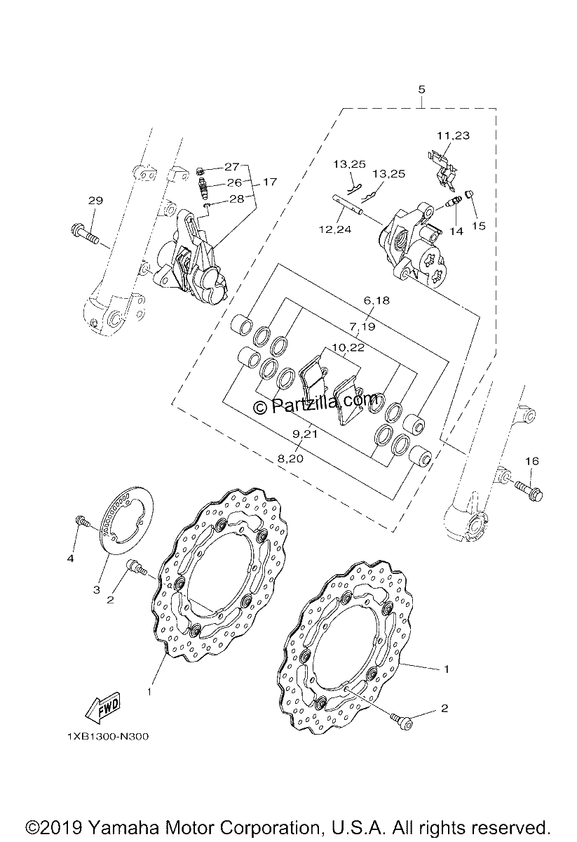 Diagrama de FRONT BRAKE CALIPER