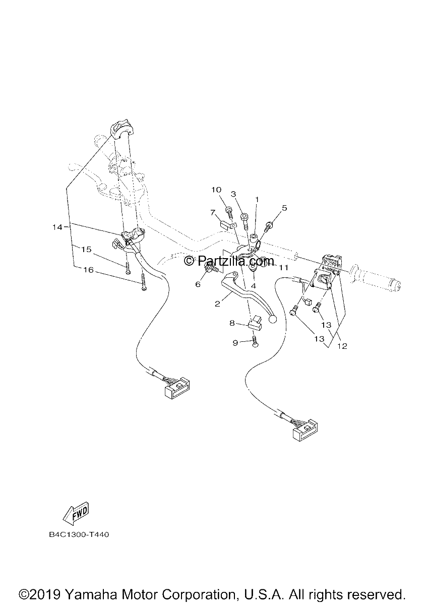 Diagrama de HANDLE SWITCH LEVER