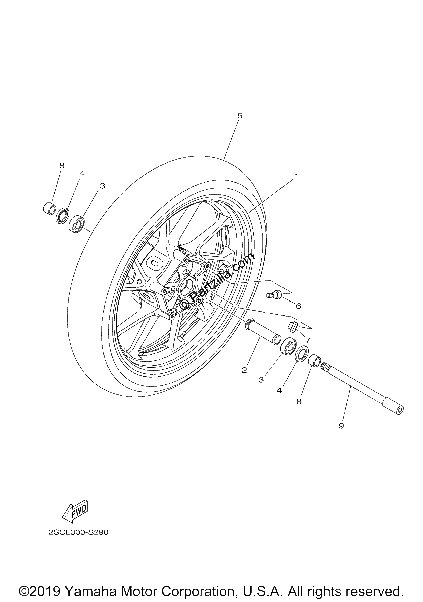 Diagrama de FRONT WHEEL