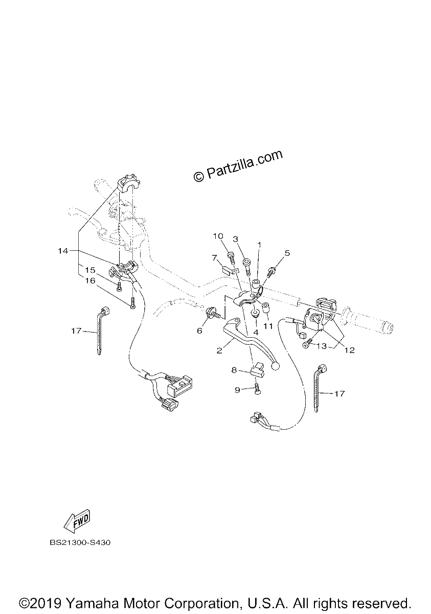 Diagrama de HANDLE SWITCH LEVER