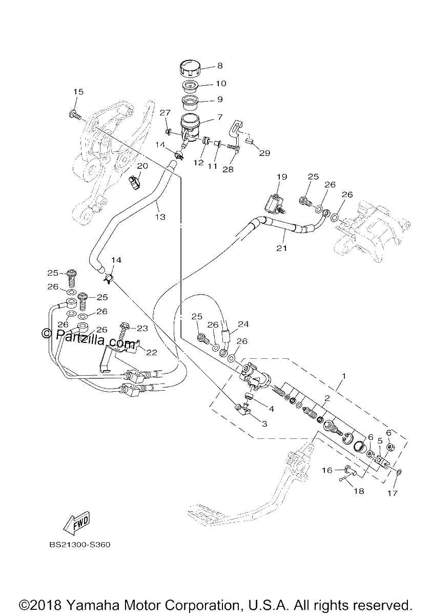 Diagrama de REAR MASTER CYLINDER