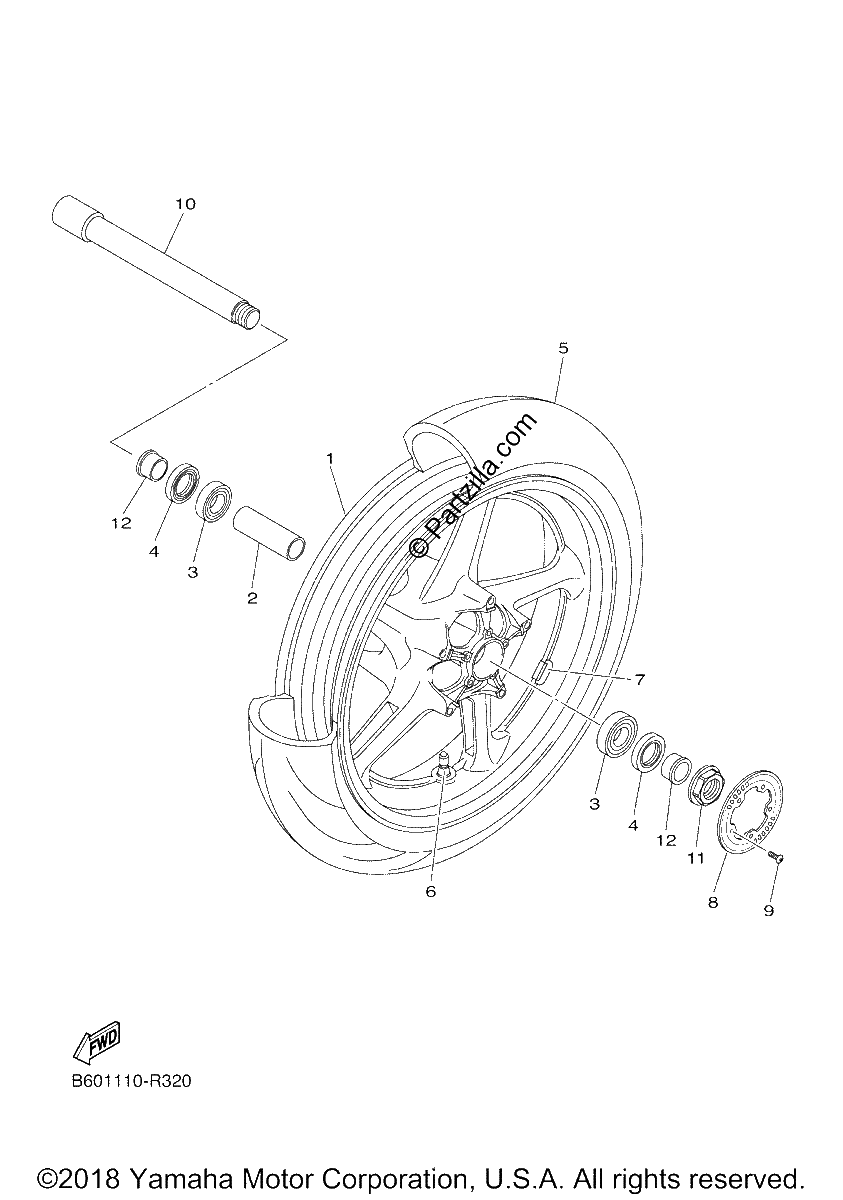 Diagrama de FRONT WHEEL