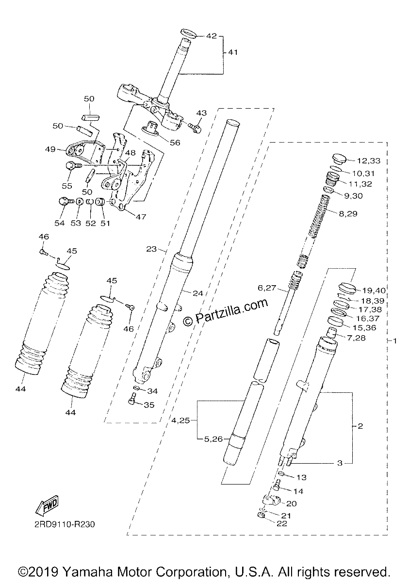 Diagrama de FRONT FORK