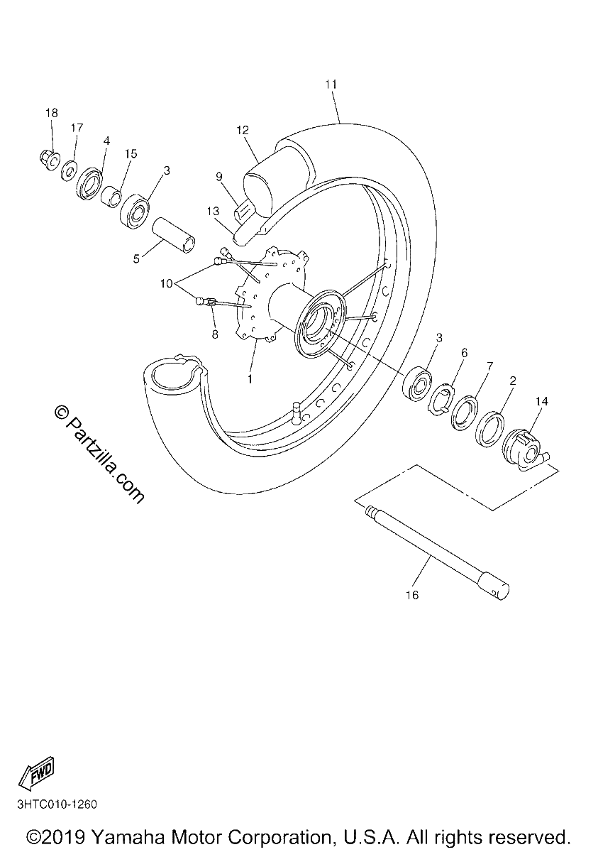 Diagrama de FRONT WHEEL