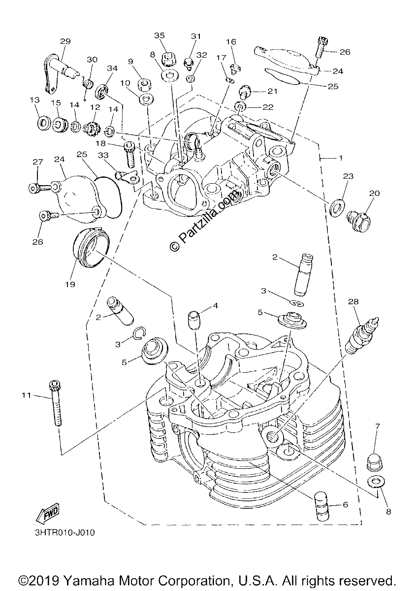 Diagrama de CYLINDER HEAD
