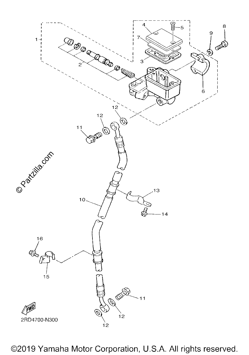 Diagrama de FRONT MASTER CYLINDER