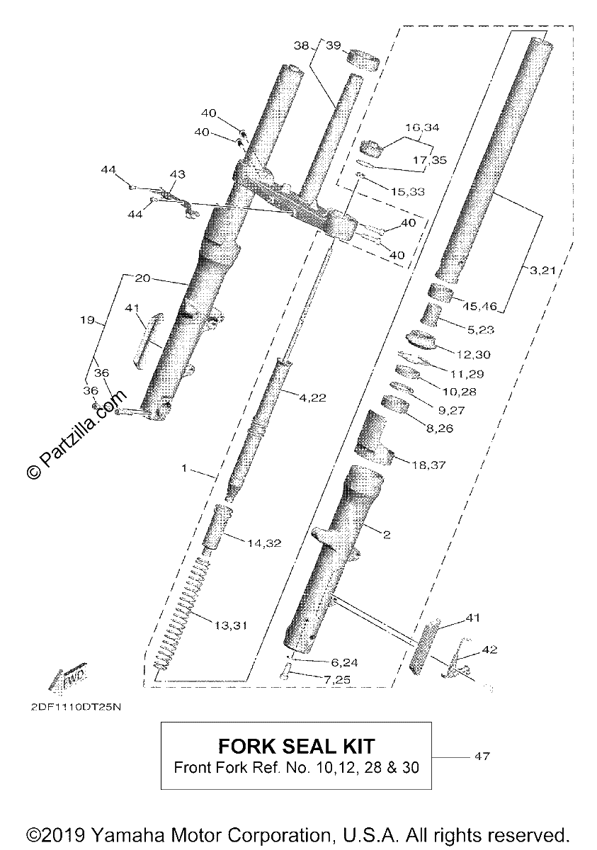 Diagrama de FRONT FORK