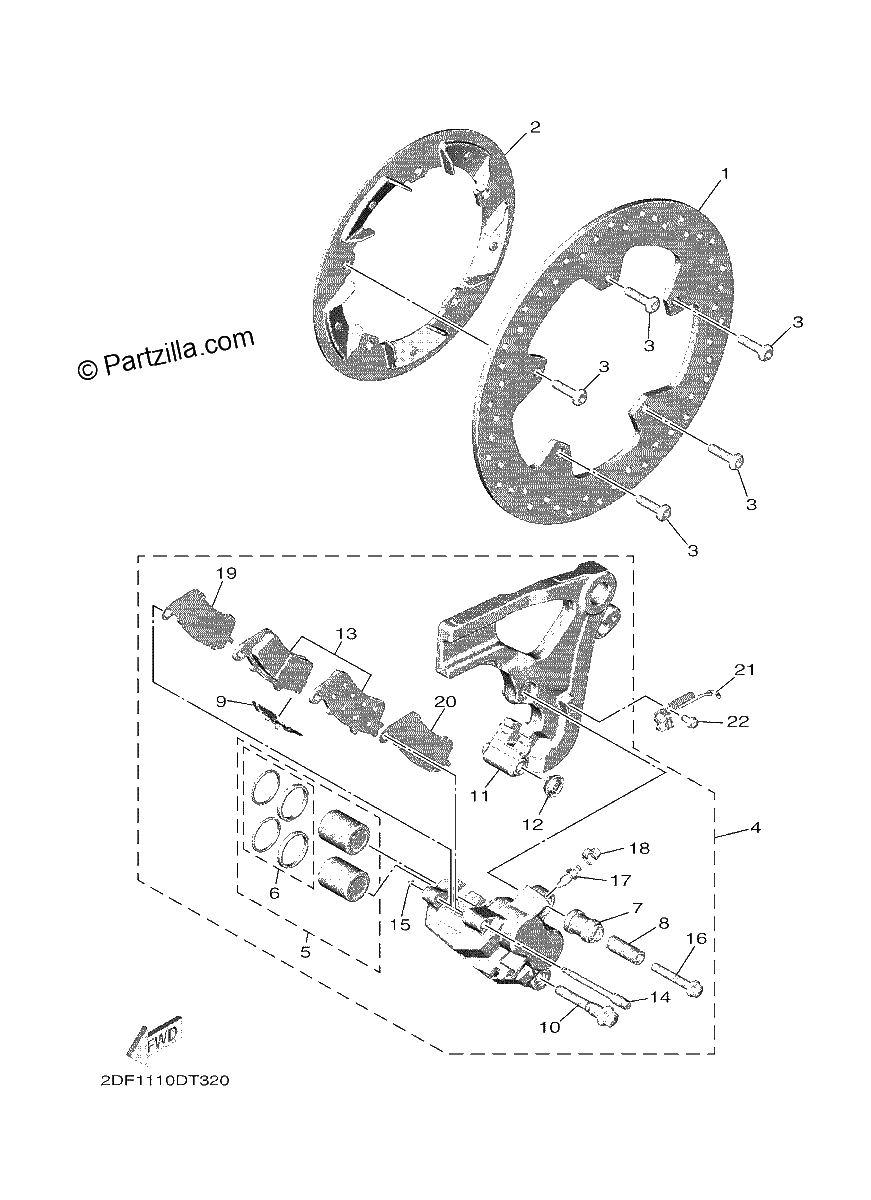 Diagrama de REAR BRAKE CALIPER