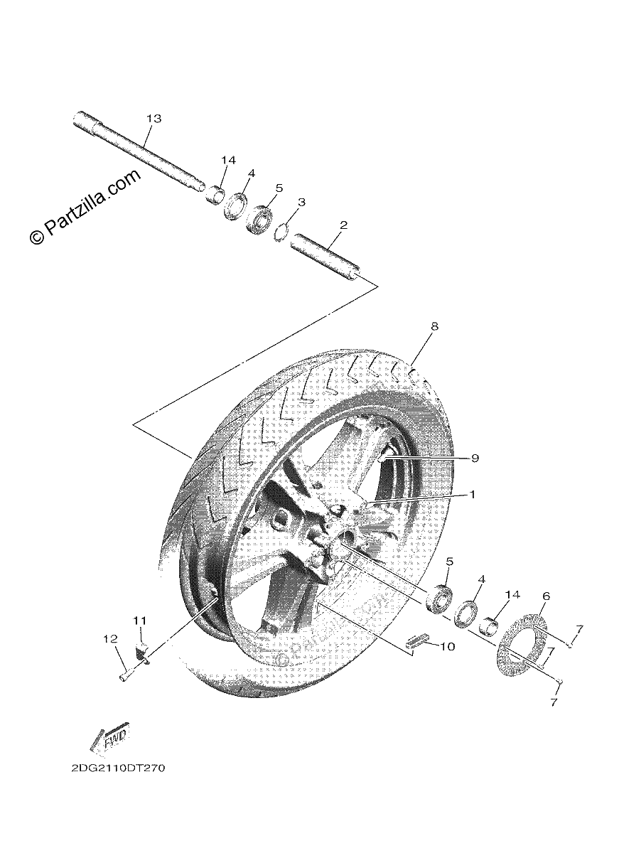 Diagrama de FRONT WHEEL
