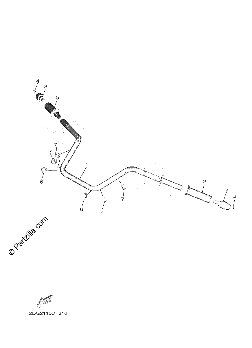 Diagrama de STEERING HANDLE CABLE