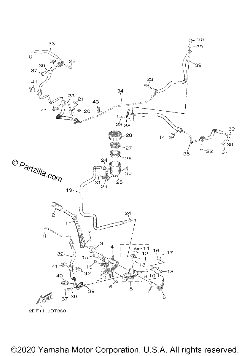 Diagrama de REAR MASTER CYLINDER