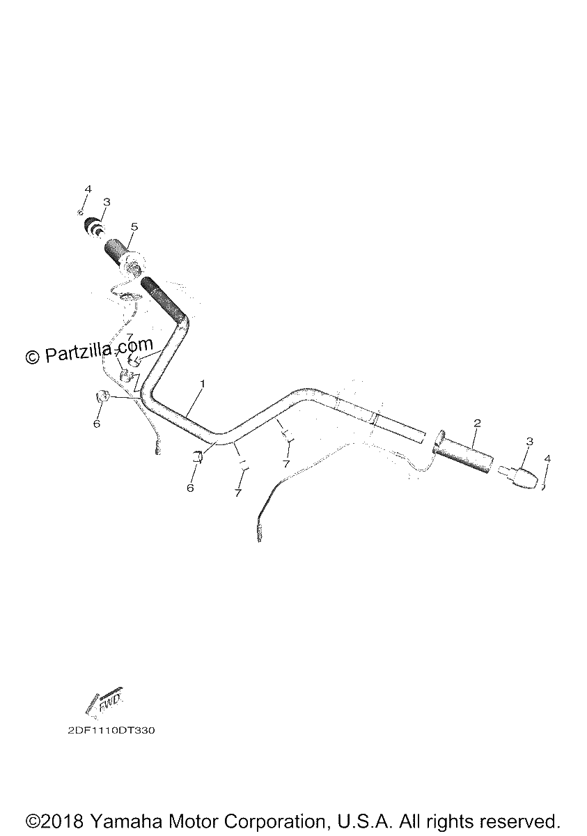 Diagrama de STEERING HANDLE CABLE