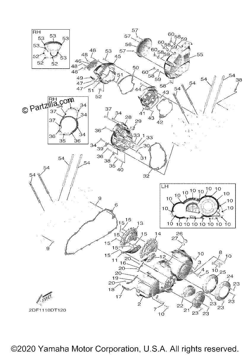 Diagrama de CRANKCASE COVER 1