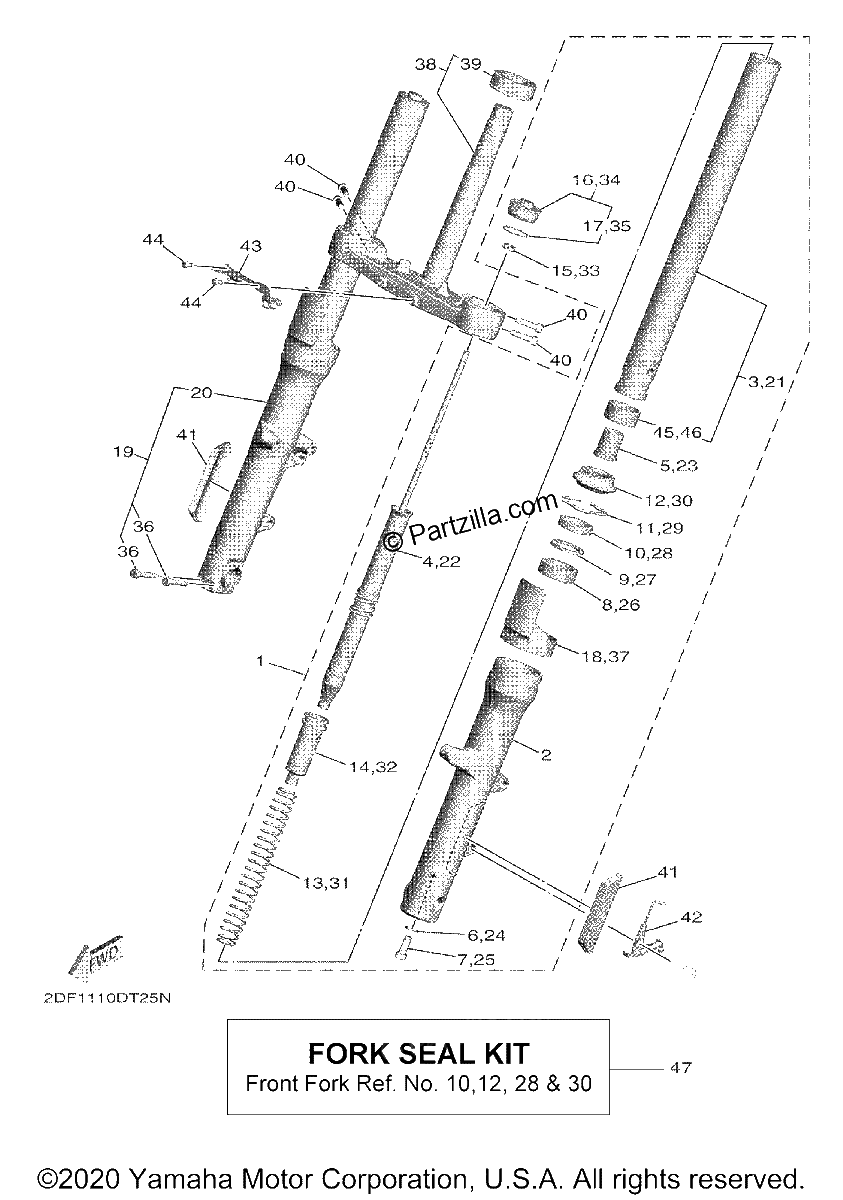 Diagrama de FRONT FORK