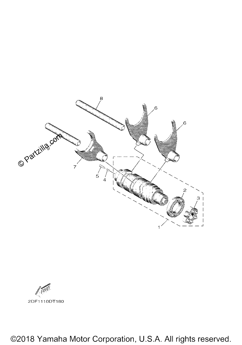 Diagrama de SHIFT CAM FORK