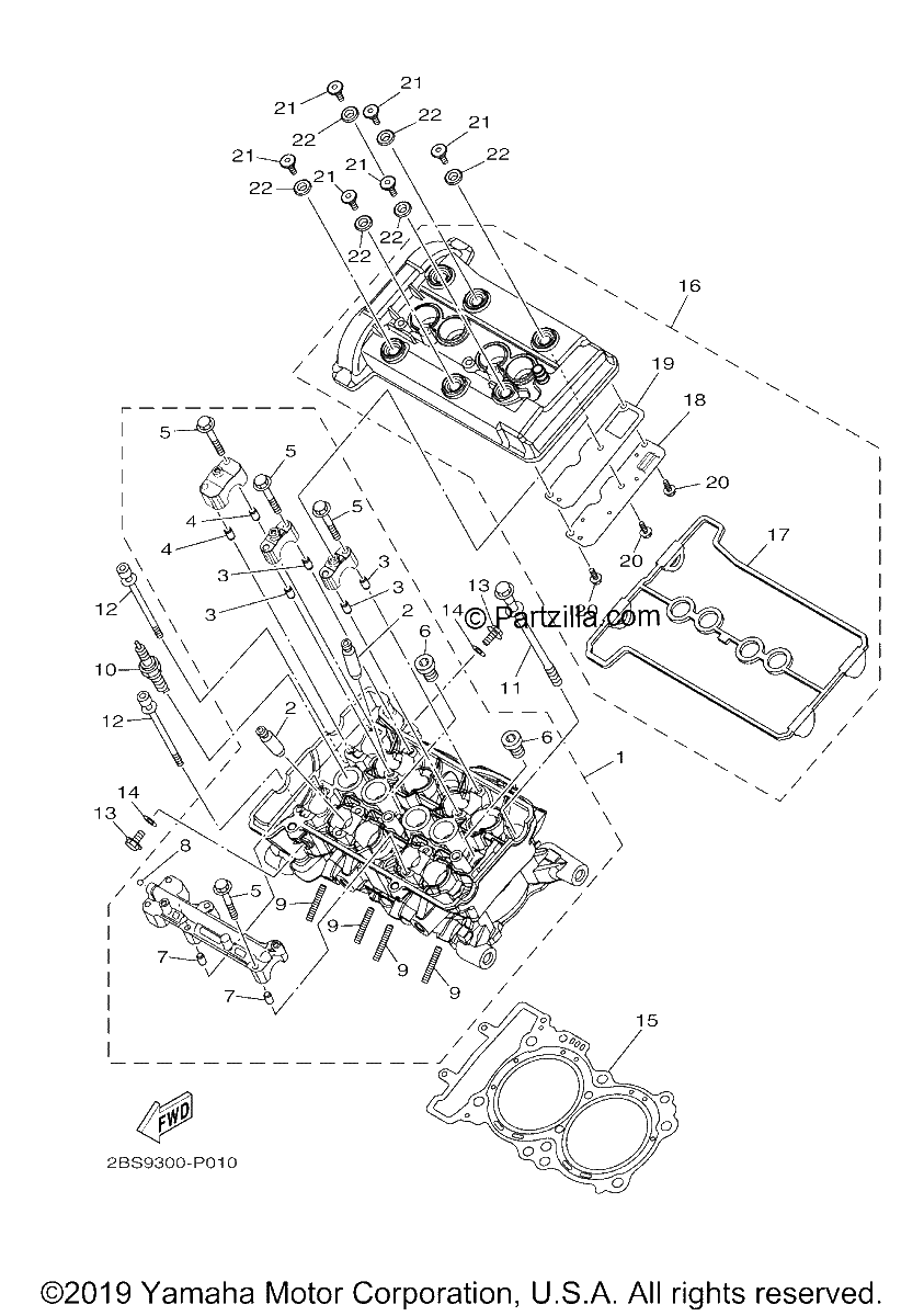 Diagrama de CYLINDER HEAD