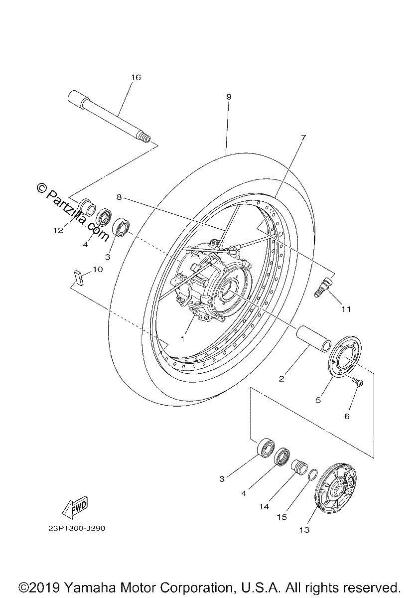 Diagrama de FRONT WHEEL