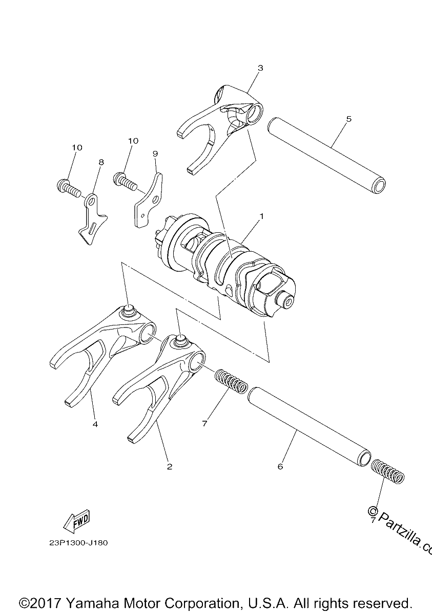 Diagrama de SHIFT CAM FORK